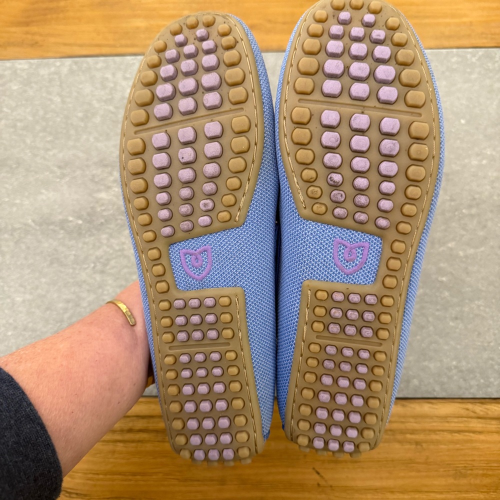 Rothy's The Driver Sky Slip On Loafer Blue Lavender Heel Stripe Size 7.5 - Picture 8 of 13
